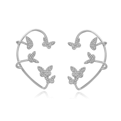 Fluttering Beauty: Elegant Butterfly Ear Clip for a Unique Style Statement