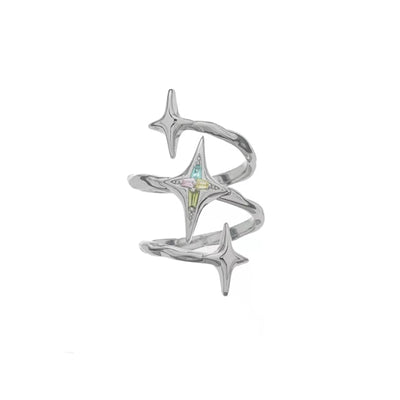 Shine Bright with our Star Cross Adjustable Ring Set