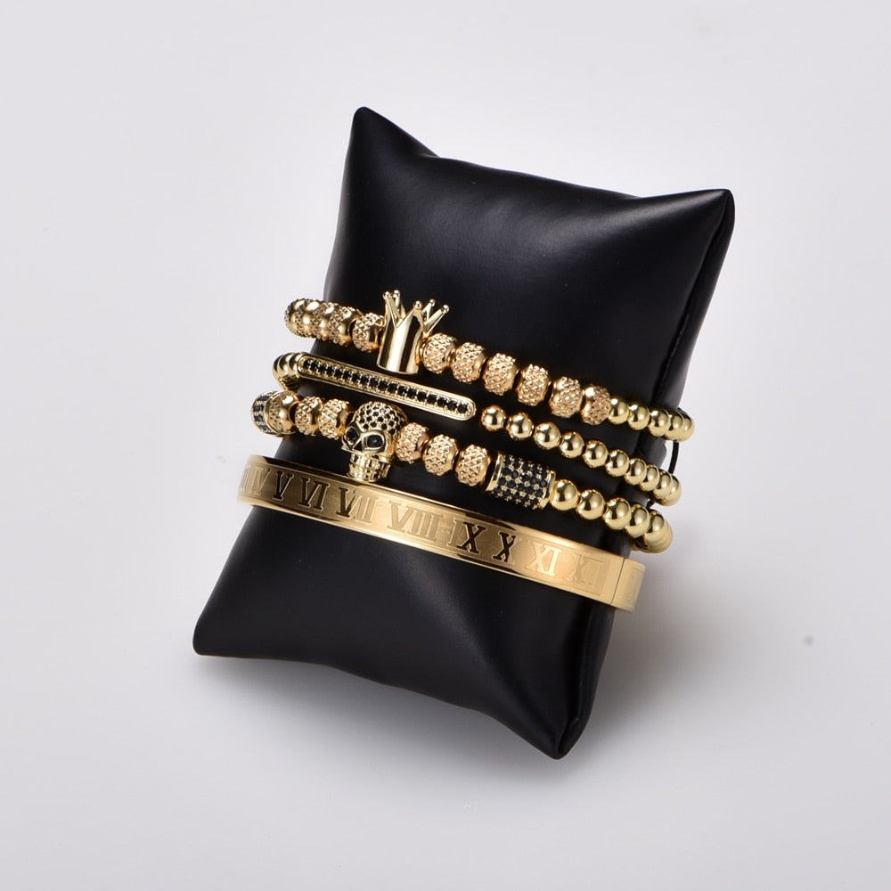 Crown Charm Bracelet Set - Unleash Your Luxurious Style!