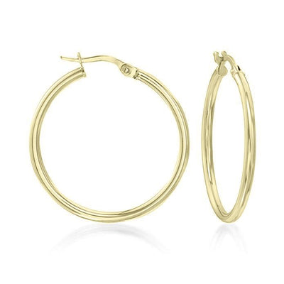 1.5" Classic Round Hoop Earringin 18K Gold Plated