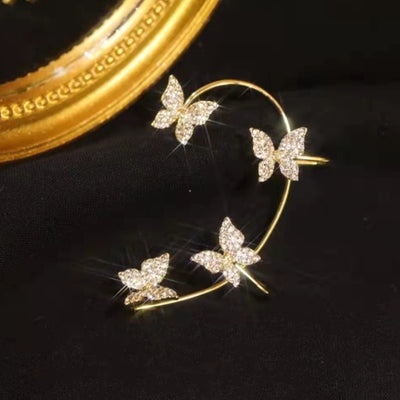 Fluttering Beauty: Elegant Butterfly Ear Clip for a Unique Style Statement