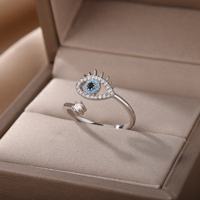 Embrace Protection and Style with Turkish Blue Evil Eye Rings