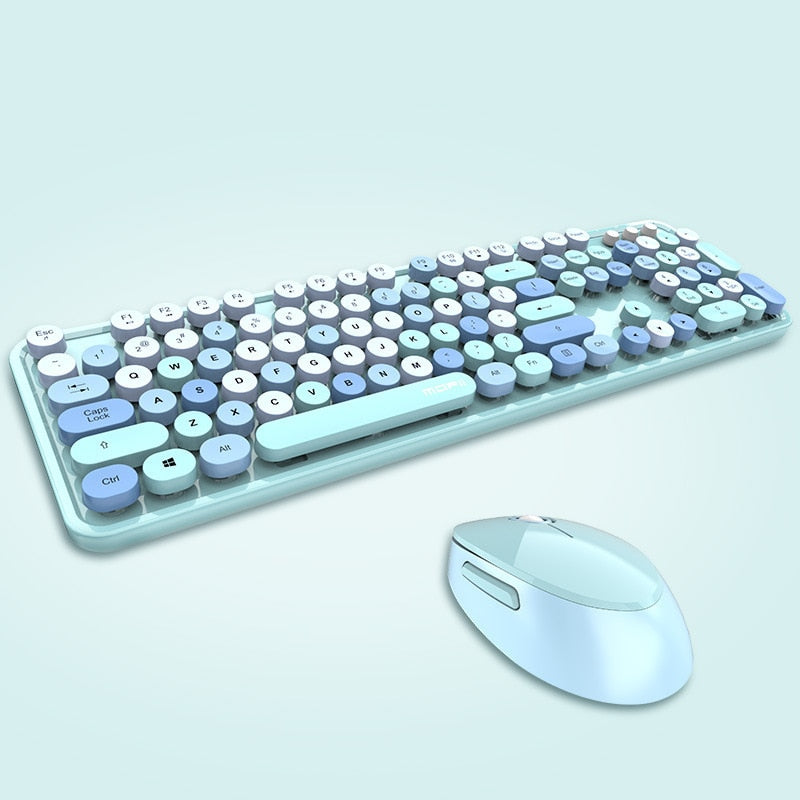 Elevate Your Keyboard Experience with the Wireless Candy Color Round Keycap Keyboard Set