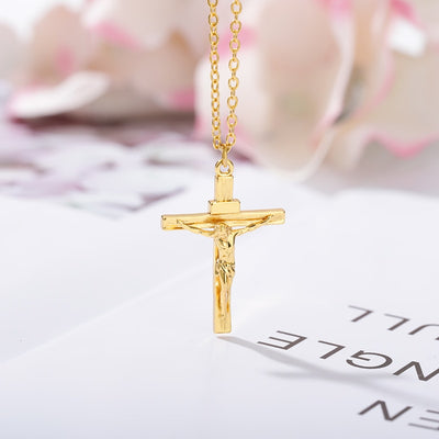 Jesus Cross Chain Necklace - Symbol of Faith and Devotion