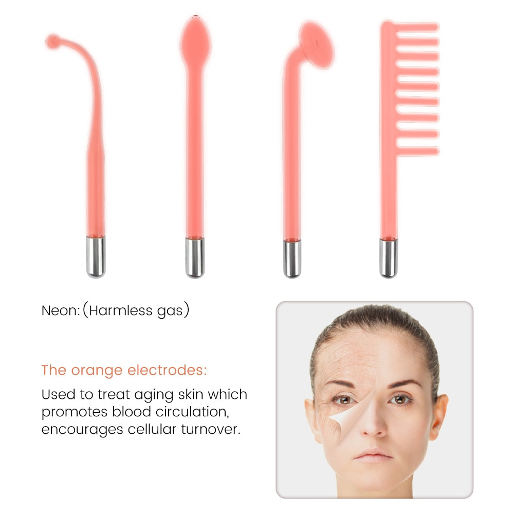 Revitalize Your Skin with the 4 in 1 High Frequency Neon Electrotherapy Wand