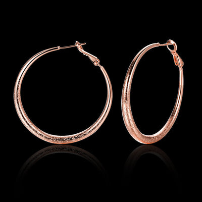 1.6" Round Hoop Earring in 18K Rose Gold Plated
