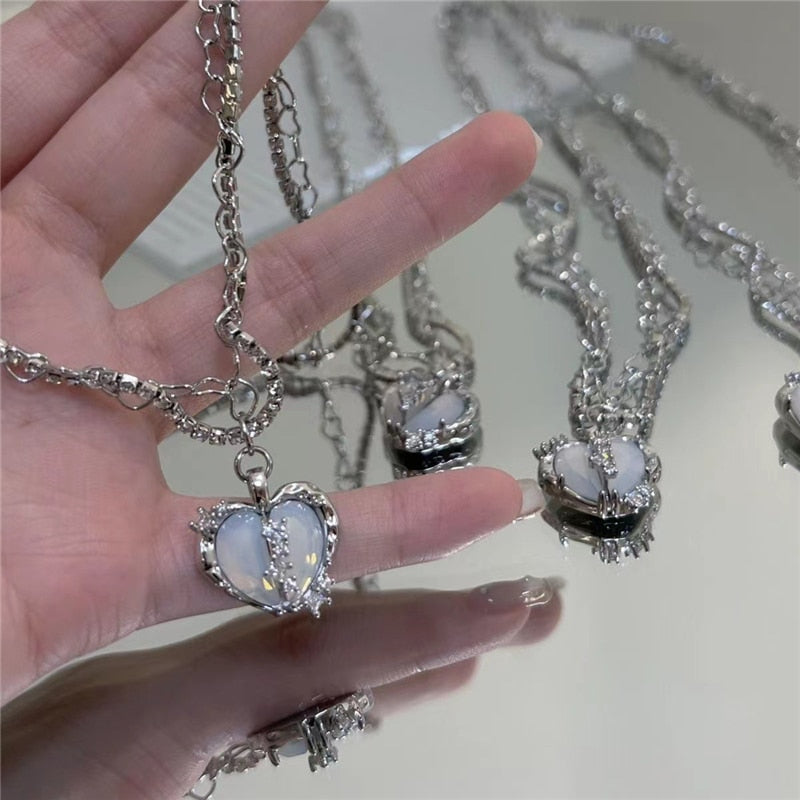 Embrace Neo-Gothic Elegance with the Heart Necklace
